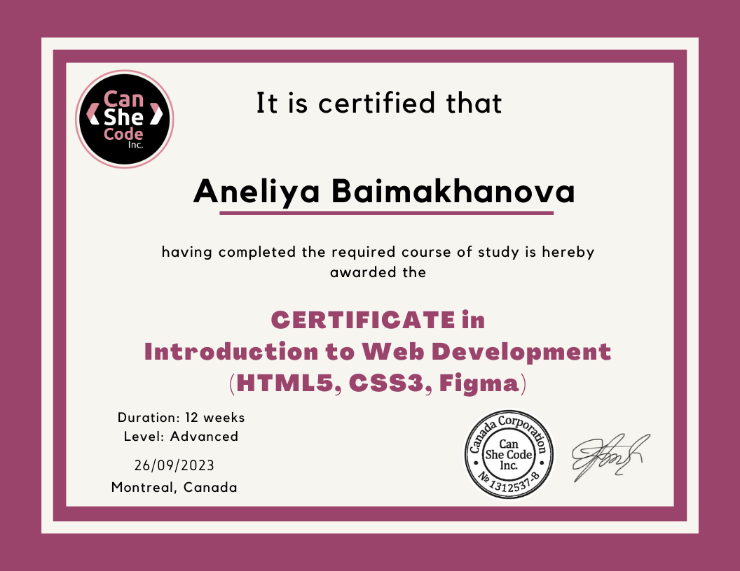 Certificate